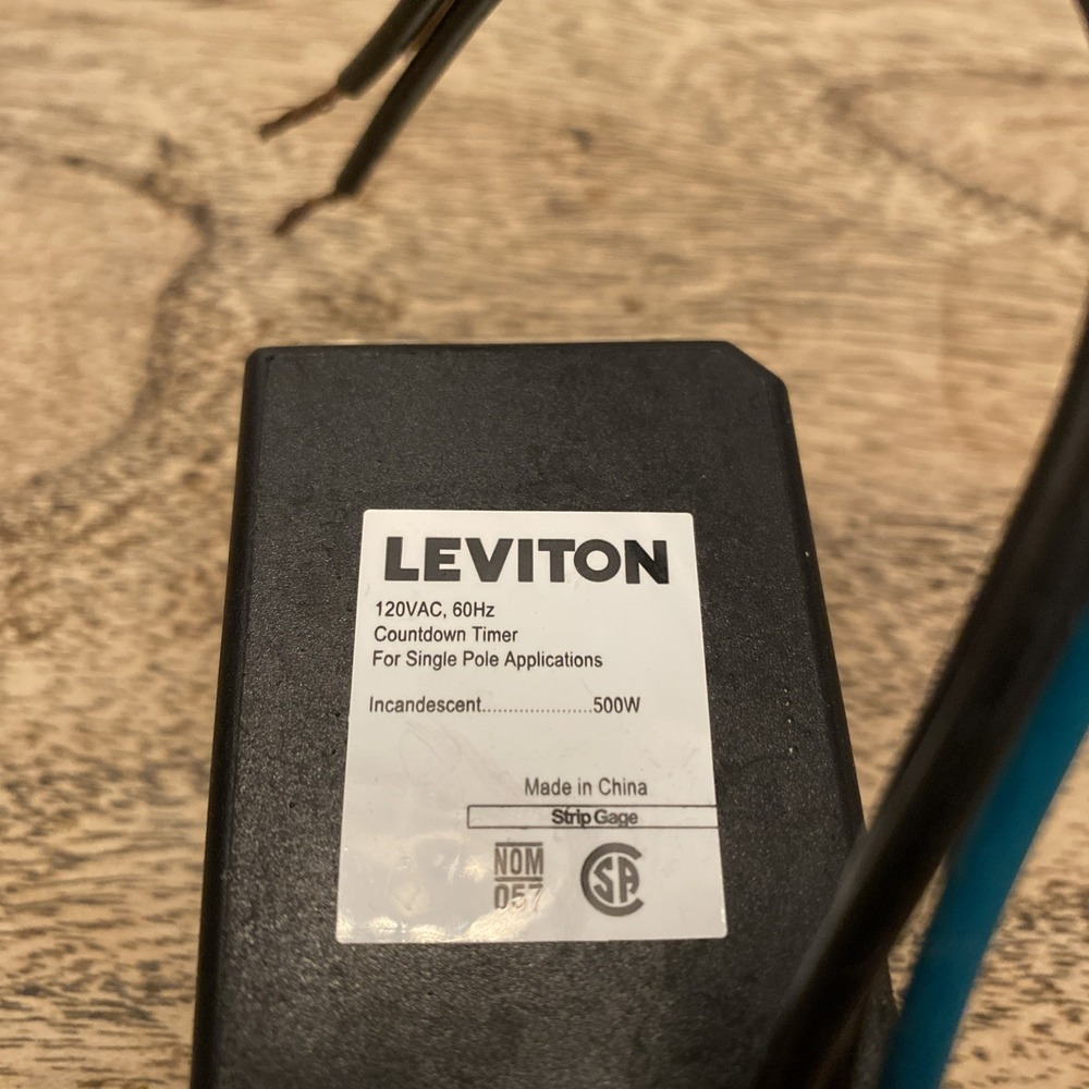 Leviton 6161T Timer Switch 10-20-30-60 Minute Preset Wall Switch White - Picture 7 of 10
